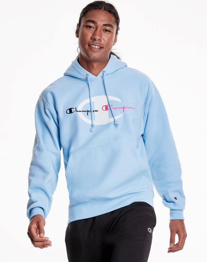 Champion Reverse Weave® Hoodie Heren - Blauw - Belgie 7513FUPNL